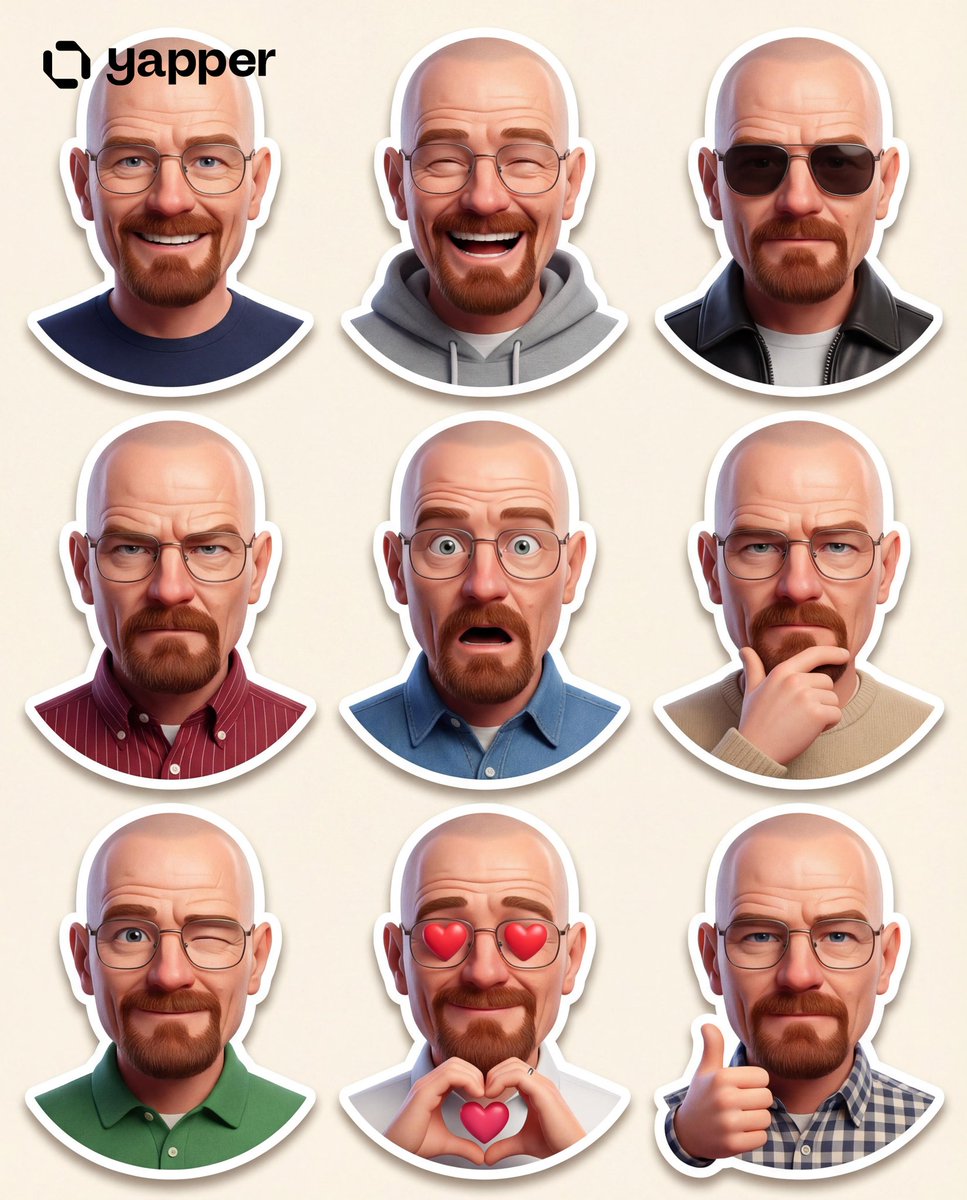 Pixar Style Character Stickers