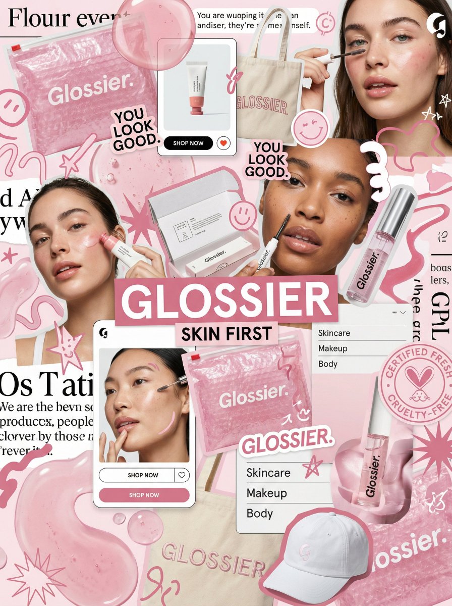 Glossier Brand Identity Moodboard