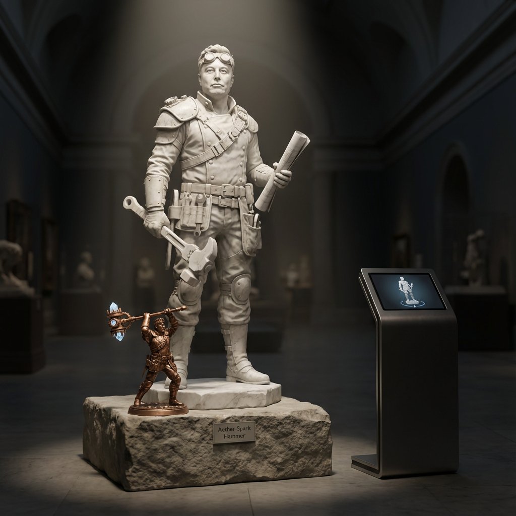 Tactician's Marble Statue