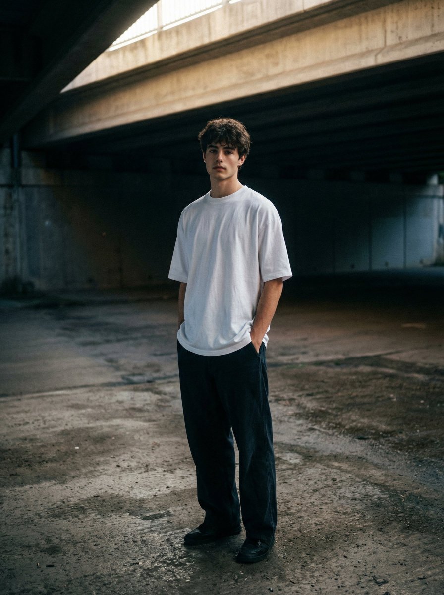 Urban Portrait Under Overpass