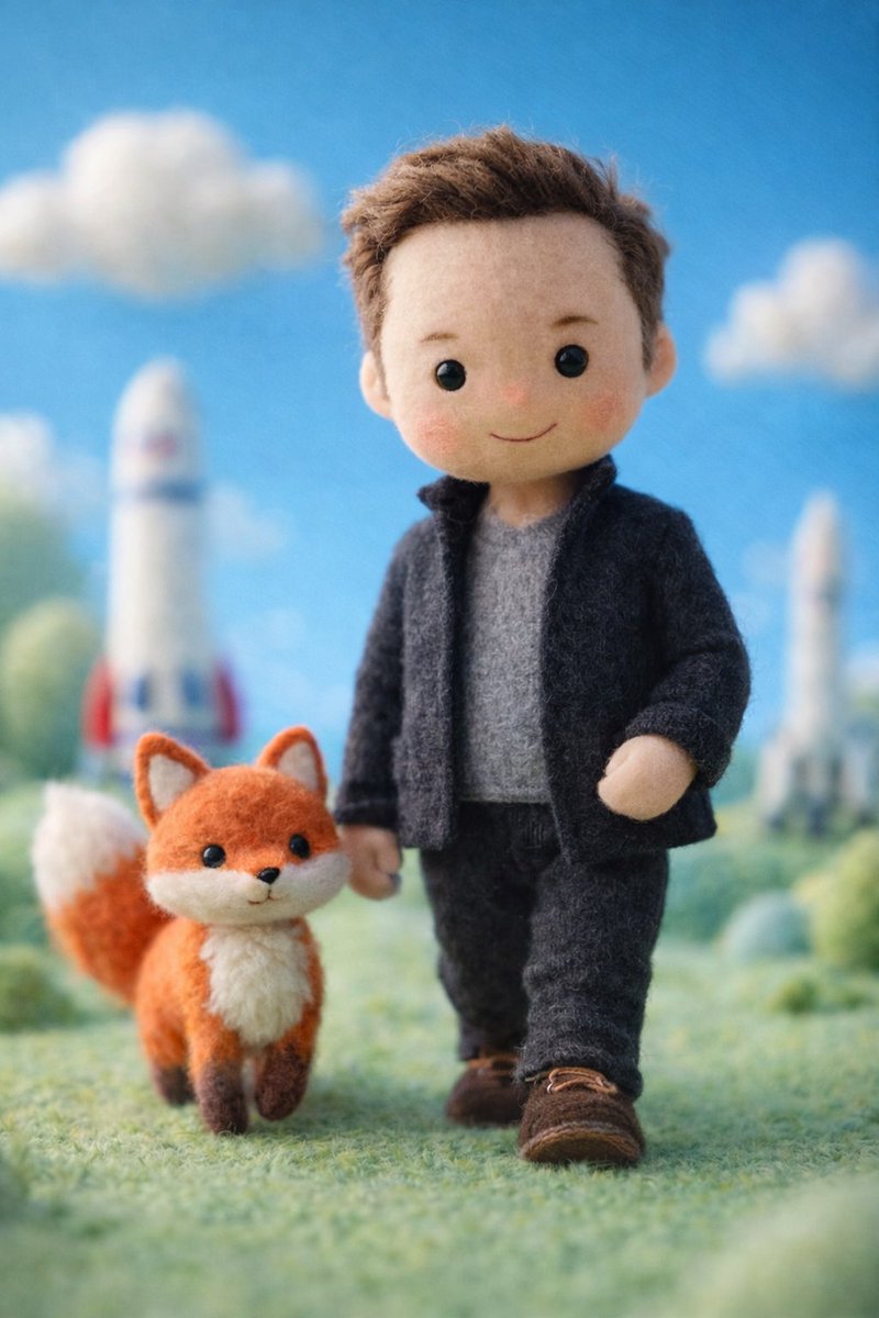 Felt Doll Character of Celebrity