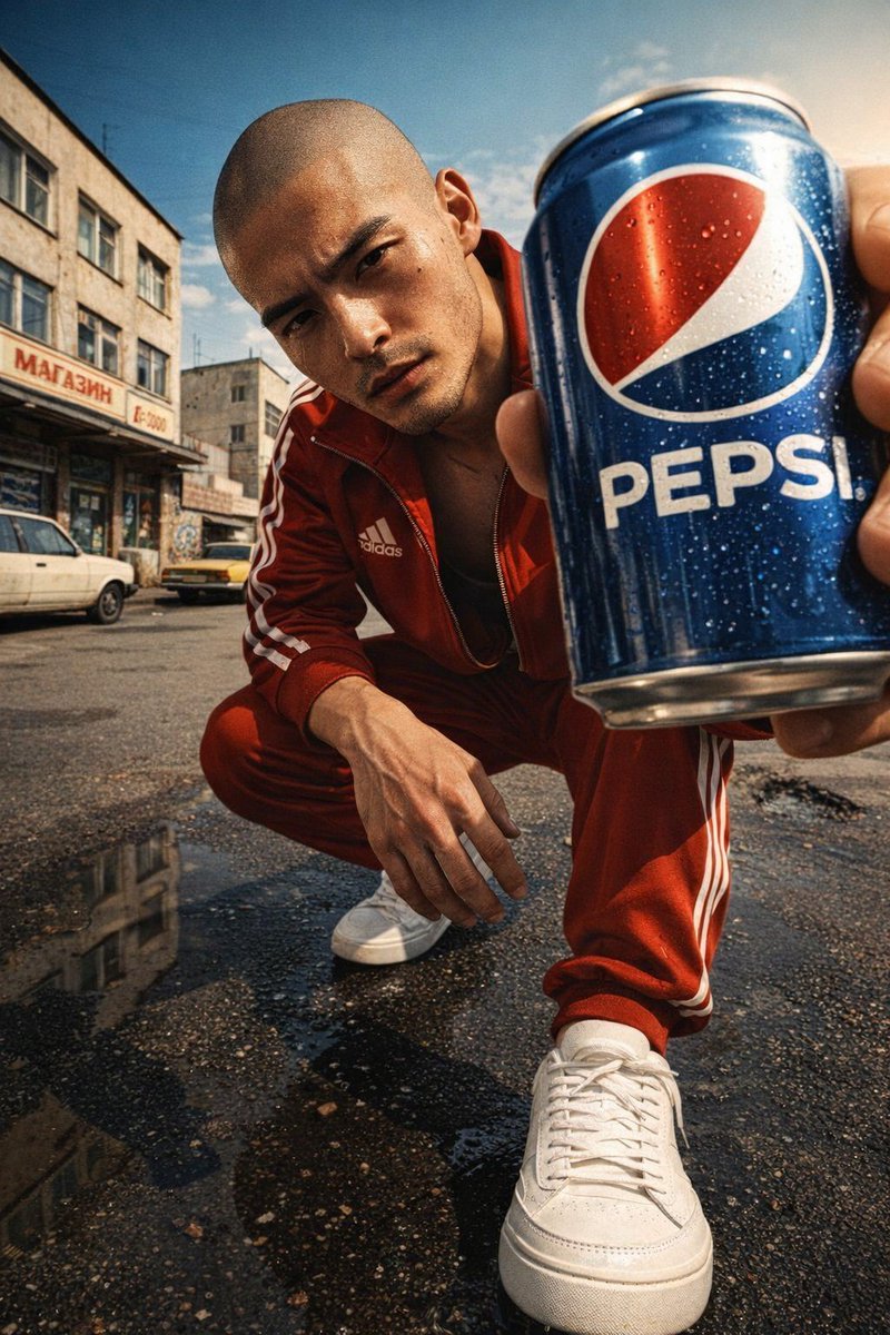 Bald Man With Pepsi Can