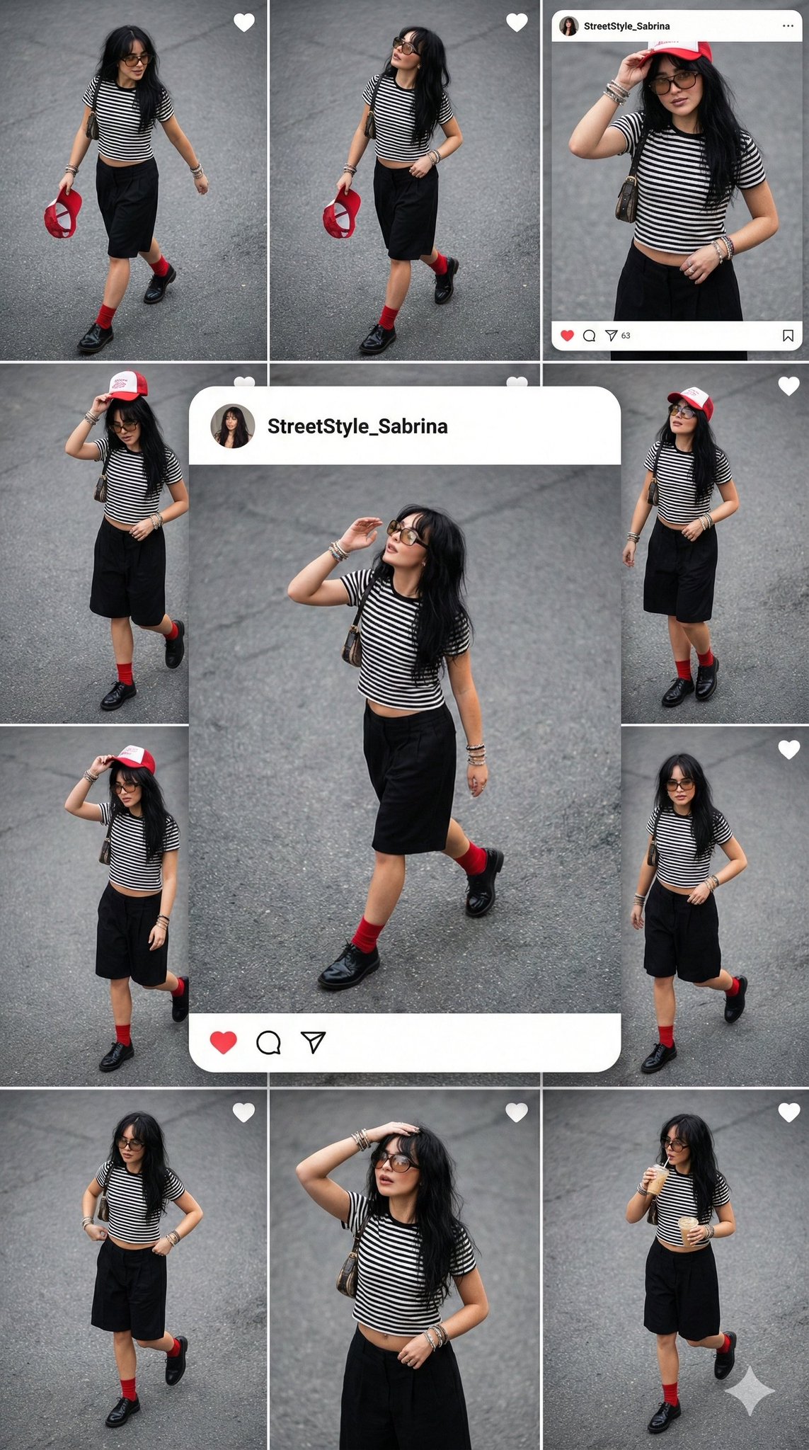 High-Angle Social Media Grid