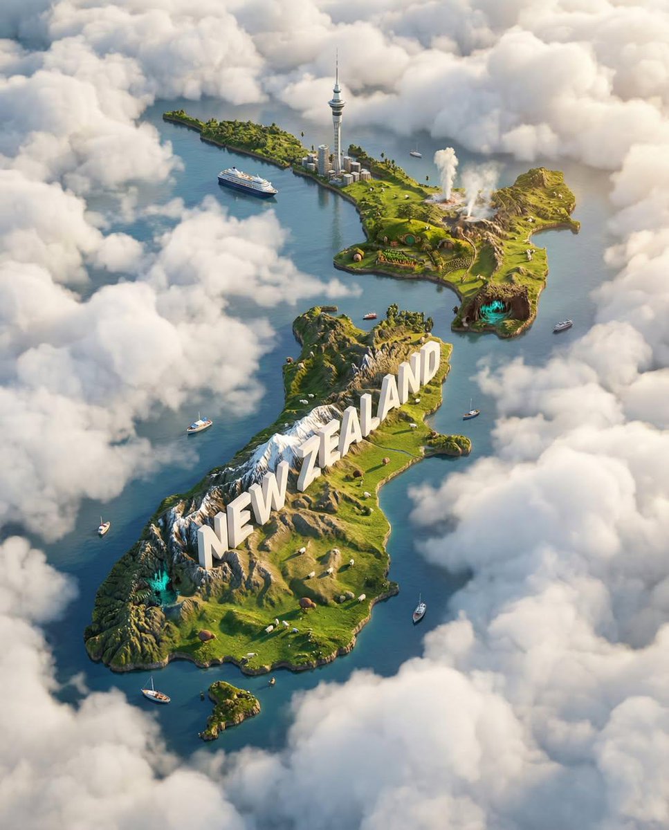Floating Miniature Island Poster