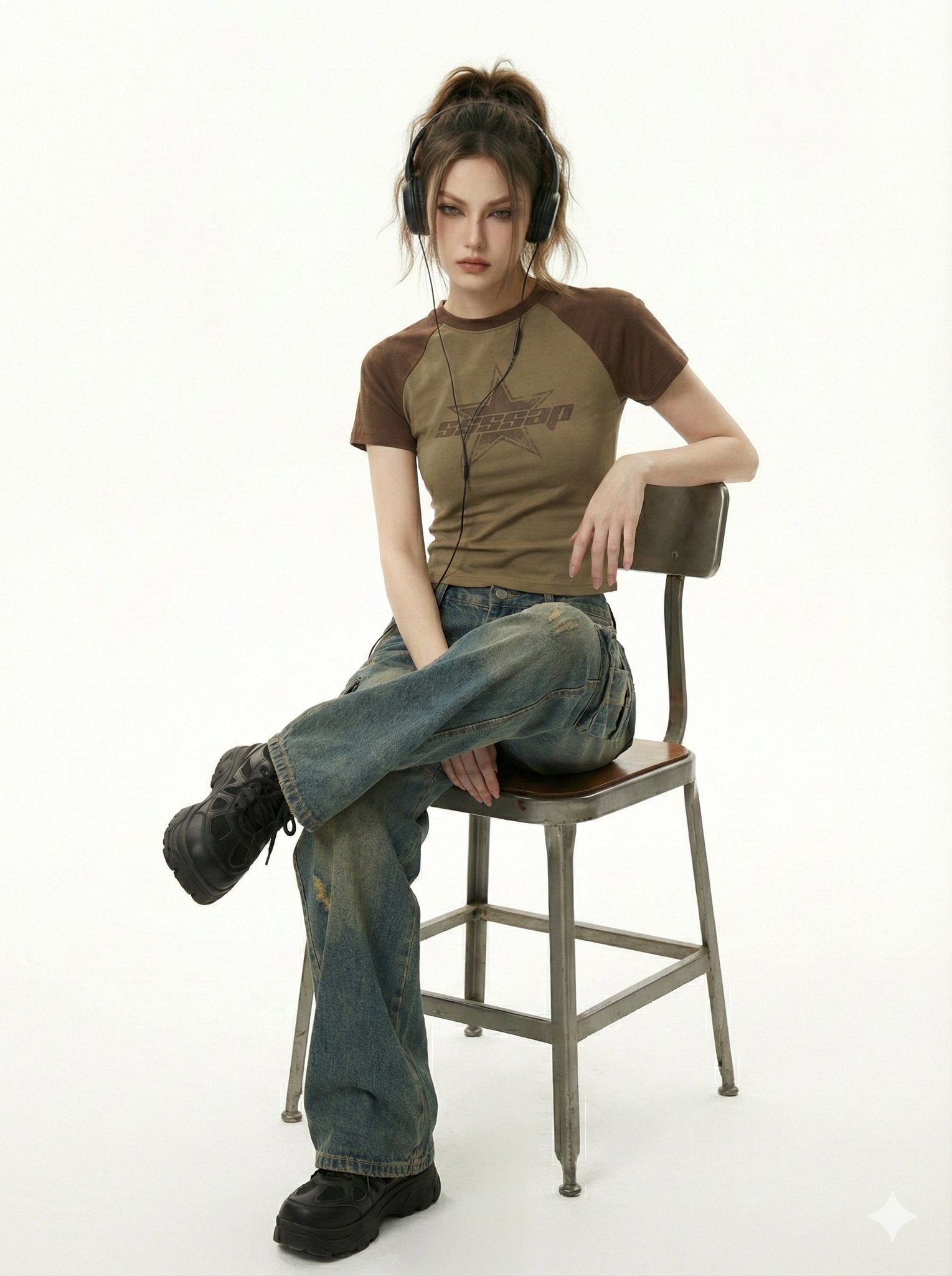 Woman in Y2K Streetwear
