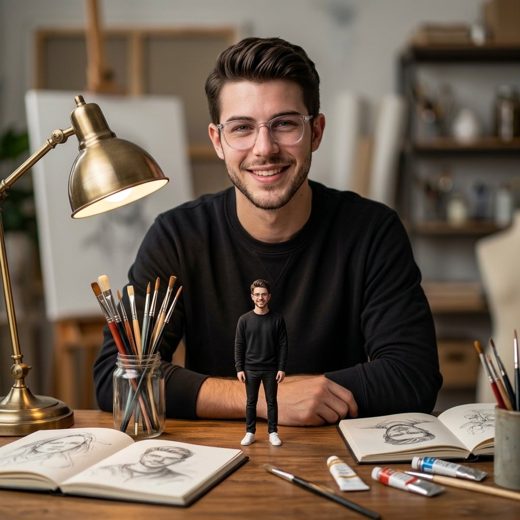 Man with Miniature Self