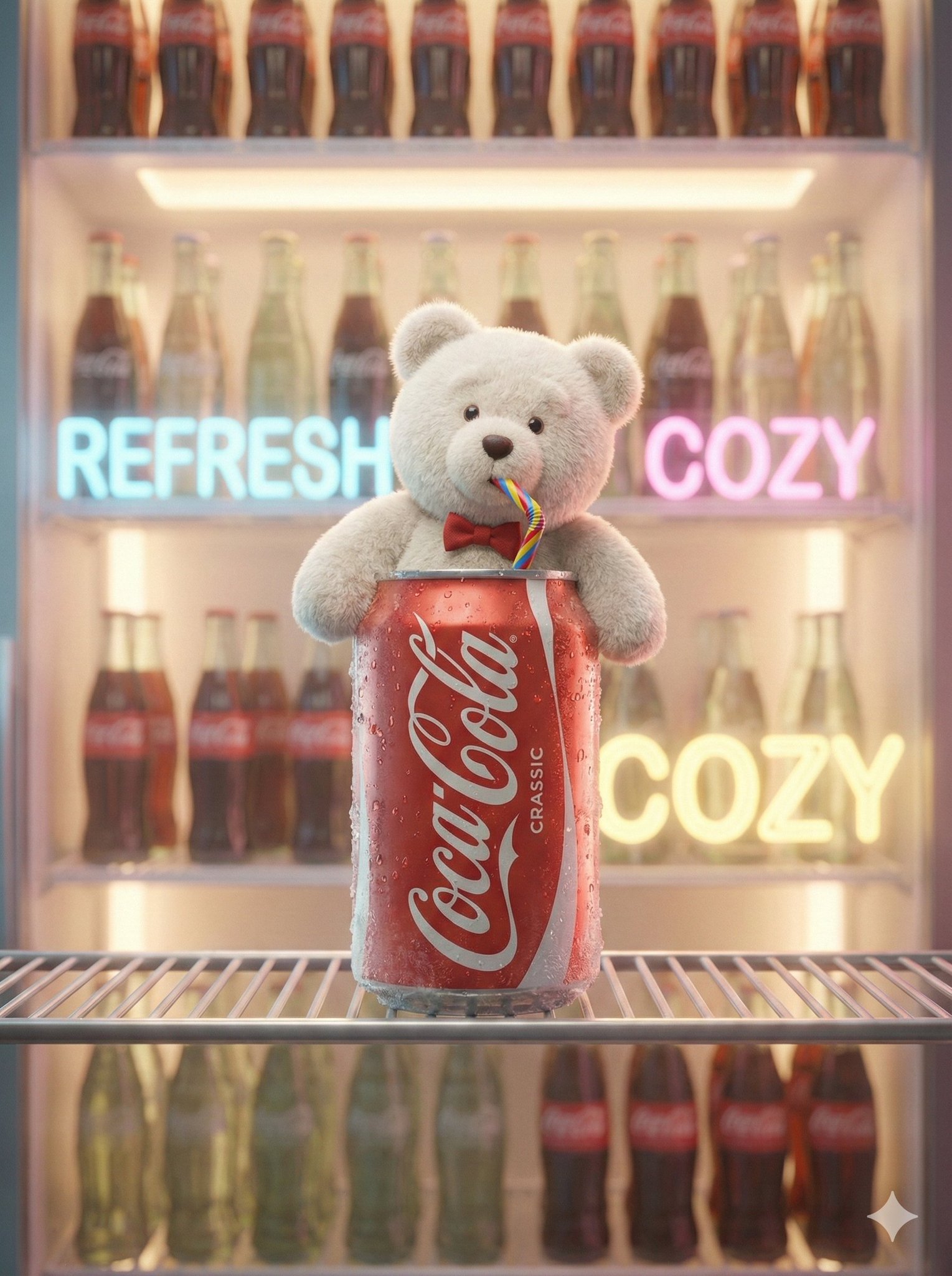 Teddy Bear Soda Mascot