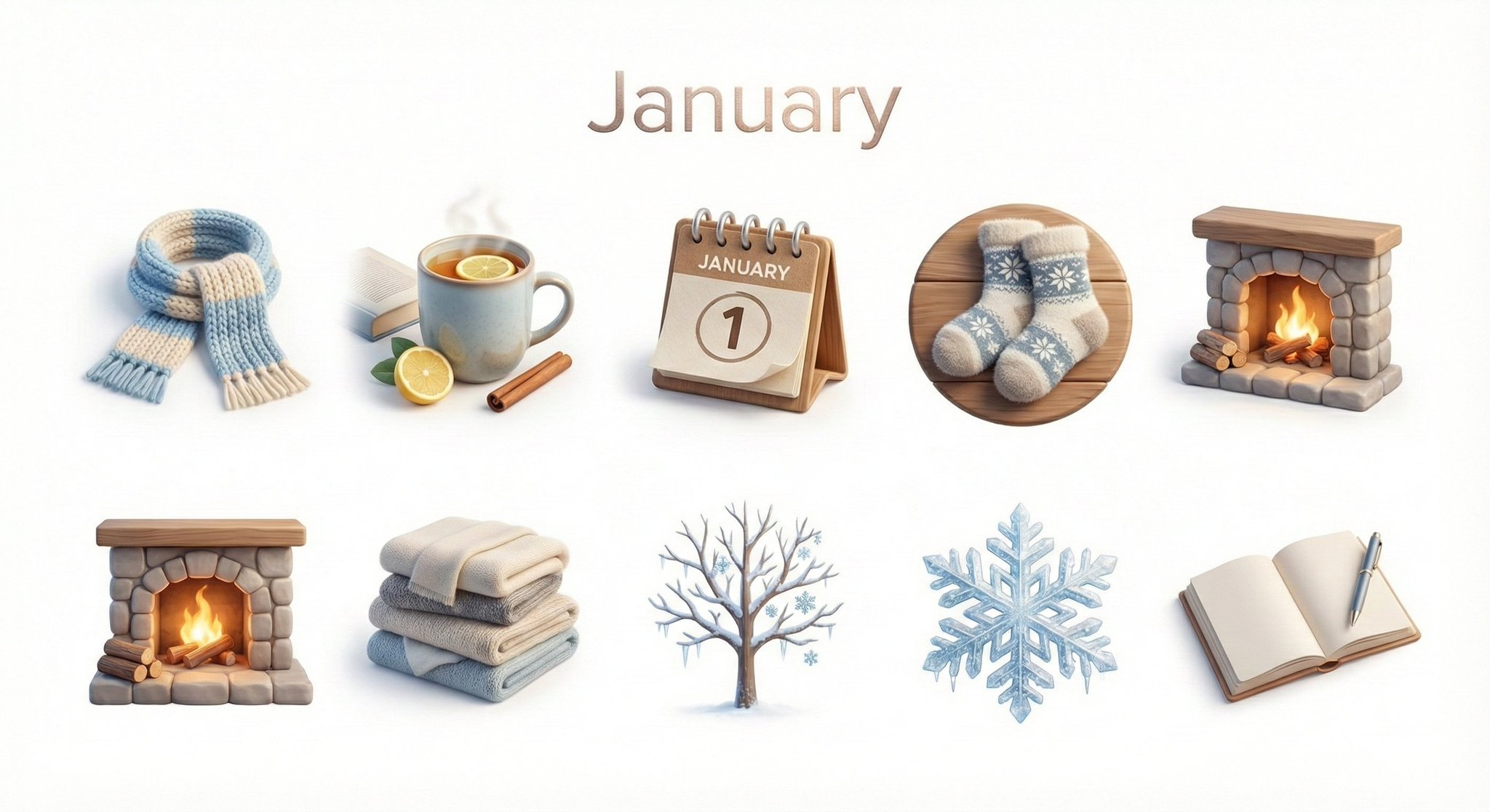 Collection of Icons for Month