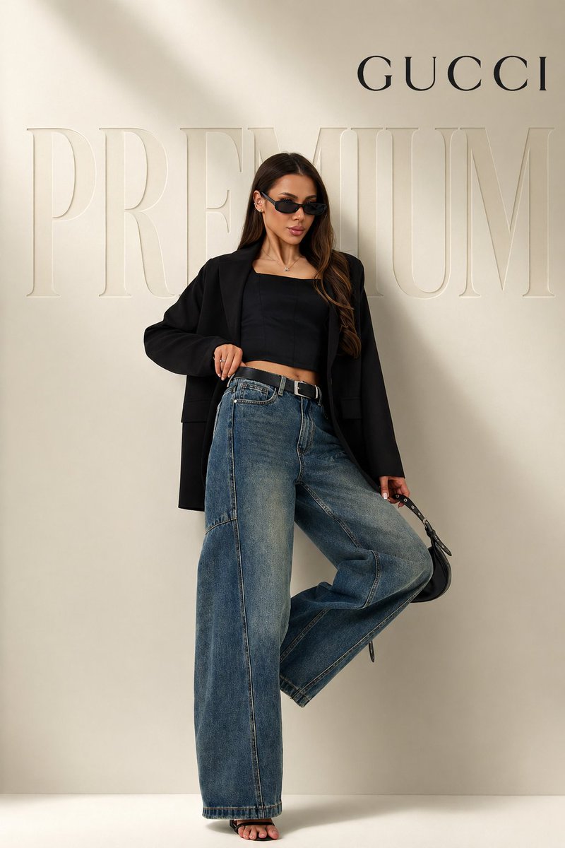 Confident Model in Luxury Fashion