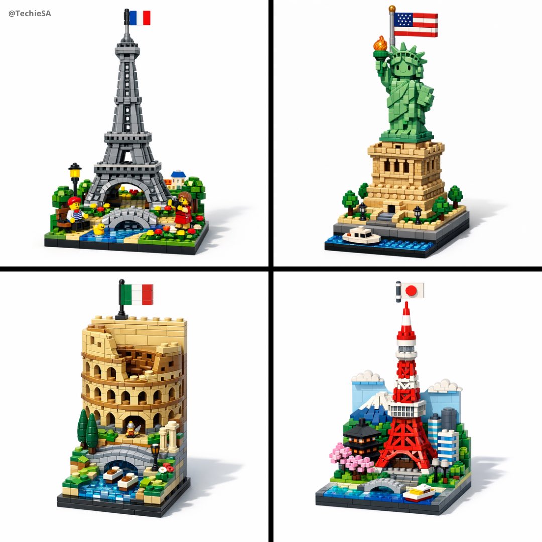 LEGO Eiffel Tower Diorama