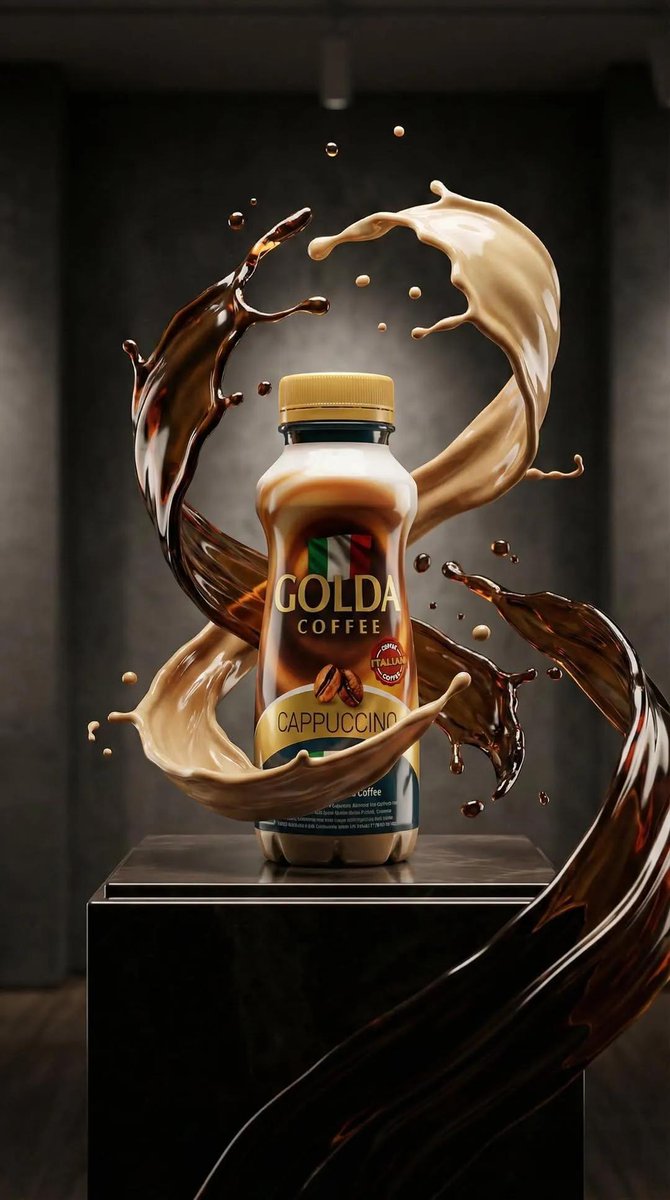 Cappuccino Coffee Bottle Ad