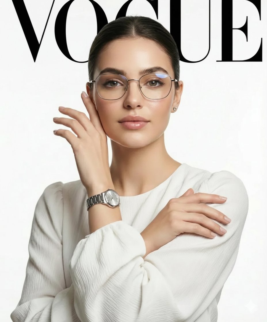 Elegant Woman With Silver Watch