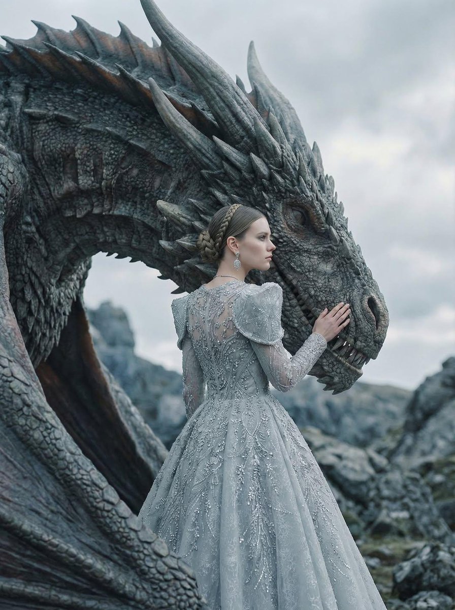 Woman and Dragon Portrait