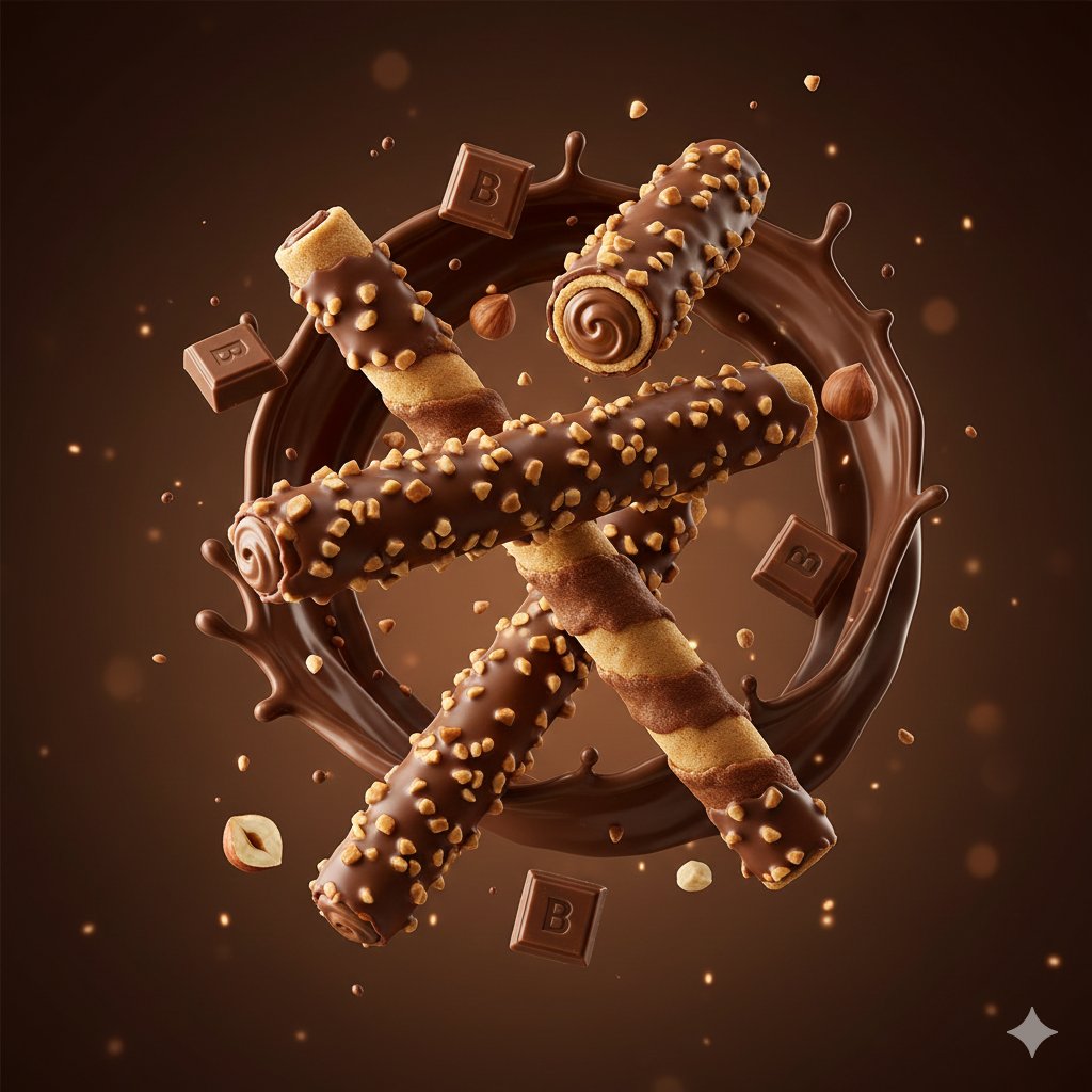 Chocolate Wafer Rolls Delight
