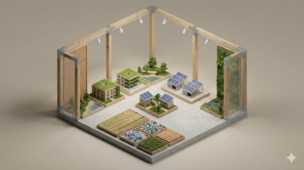 Minimal Isometric Exhibition Diorama