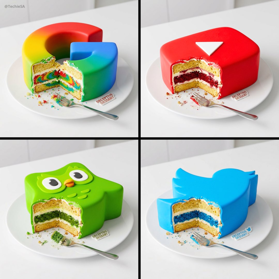 Bitten Cake Logo Illusion