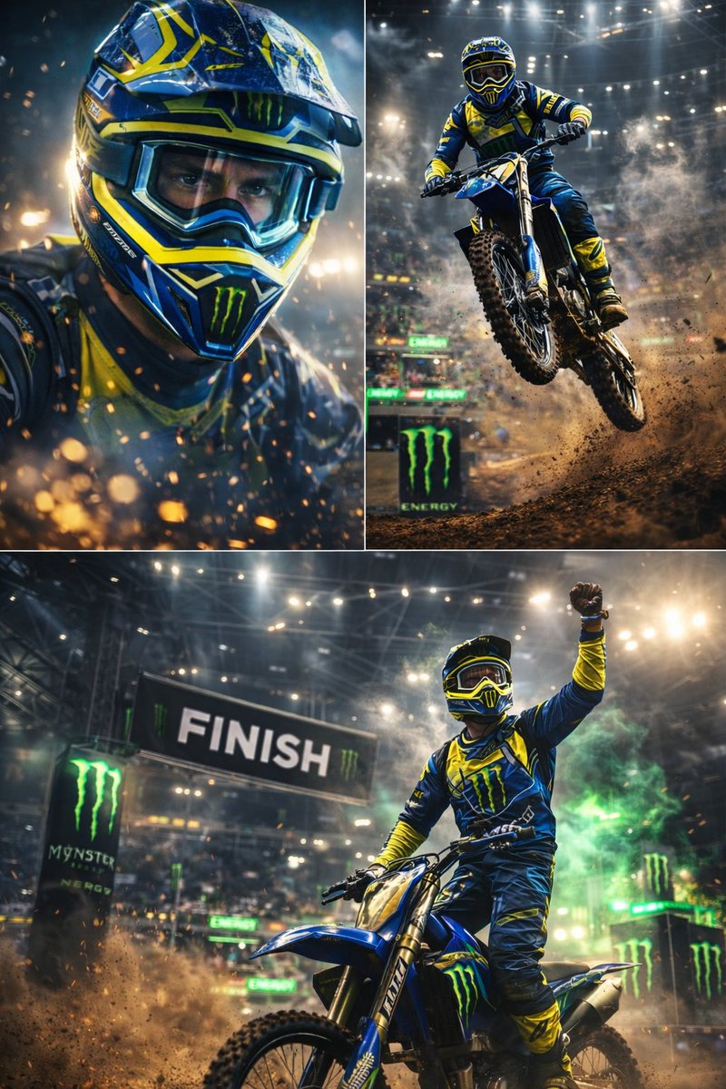 Motocross Rider Indoor Stadium