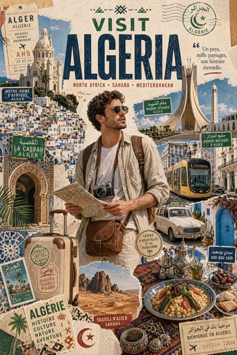 Algeria Travel Poster
