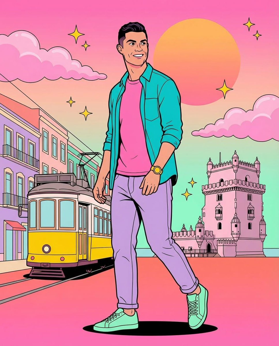 Vibrant 80s Pop-Art Portrait