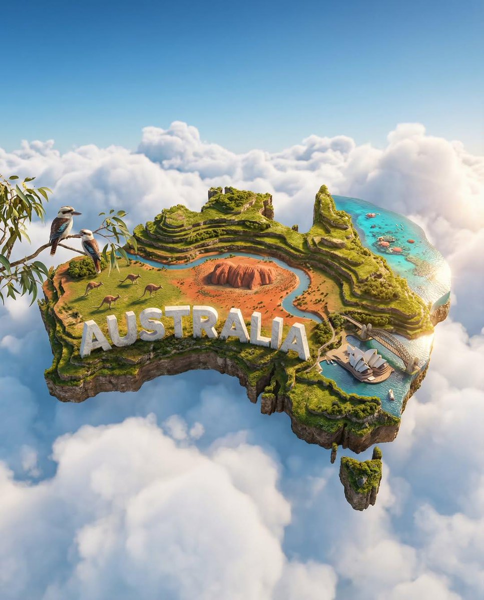 Miniature Island Country Poster