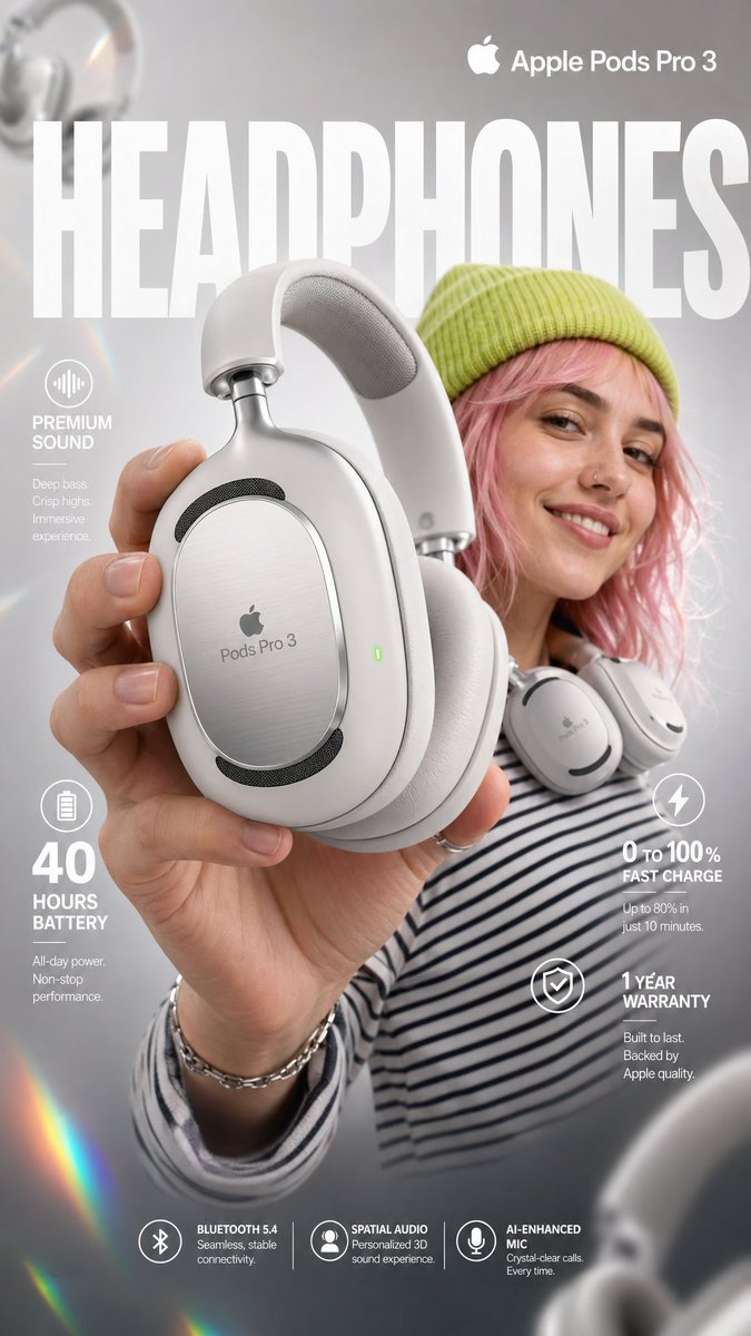Apple Pods Pro 3 Headphones