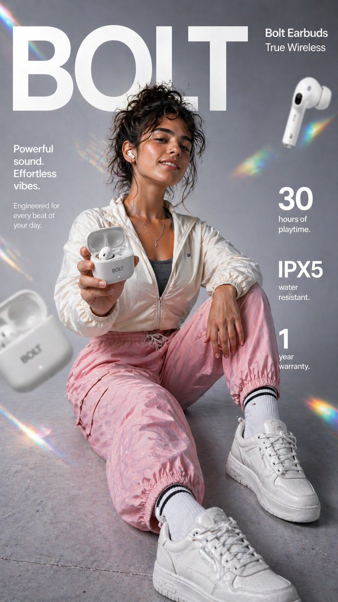 Bolt Earbuds Lifestyle Ad