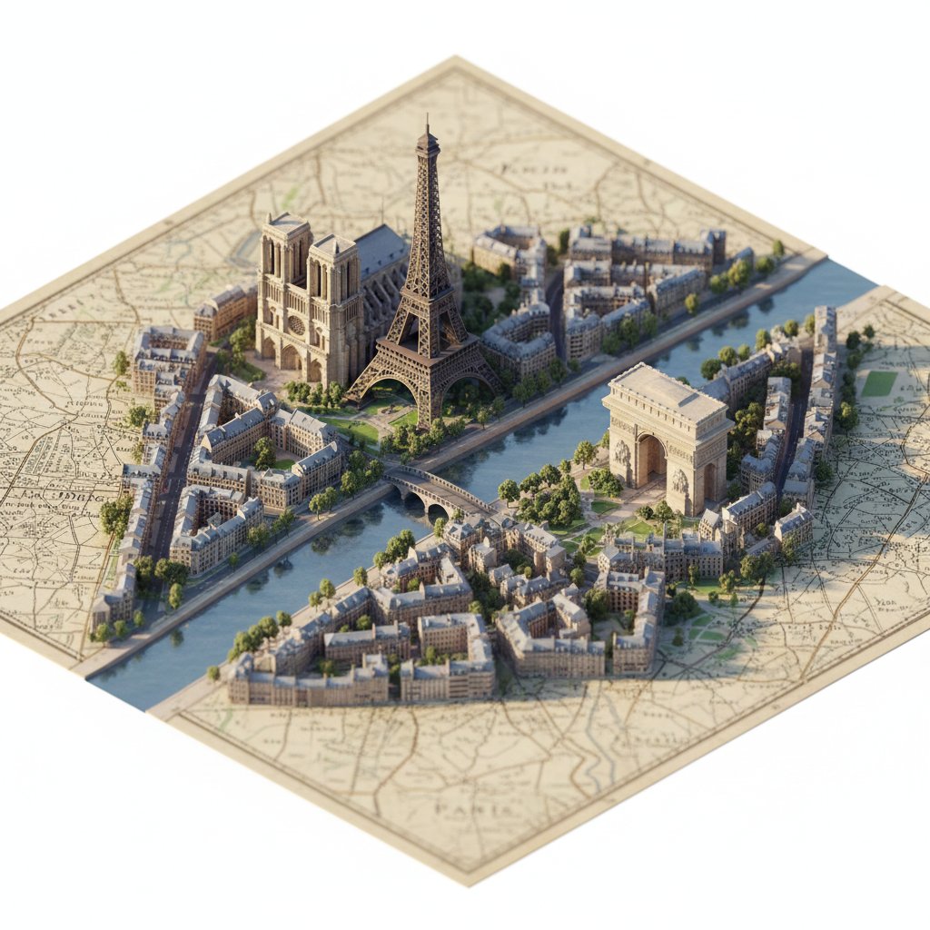 Isometric Map Diorama