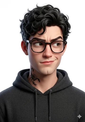 Young Man with Glasses Portrait