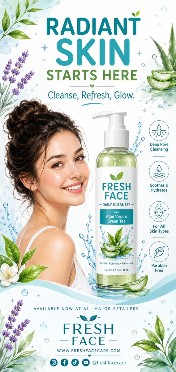 Face Wash Product Poster