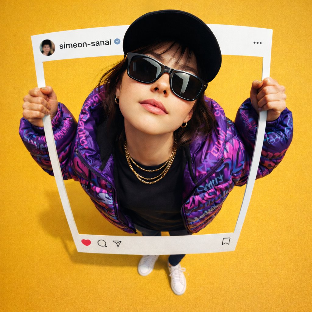 Person Escaping Instagram Frame