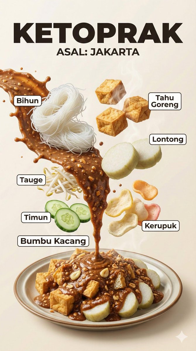 Indonesian Food Infographic Poster