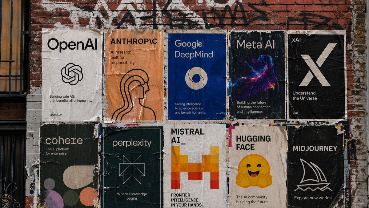 Wheatpaste Posters On Brick Wall