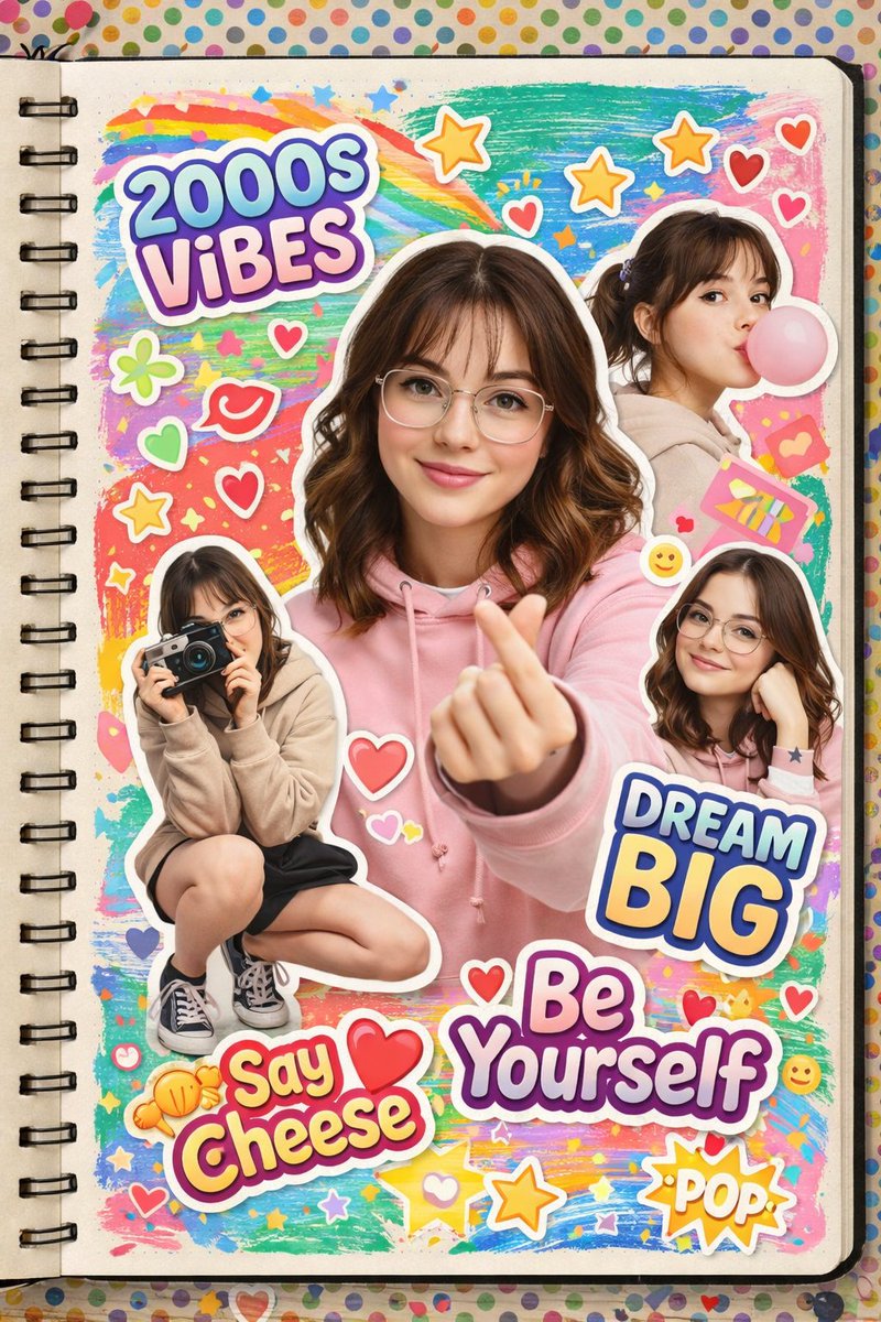 2000s Scrapbook Collage Woman