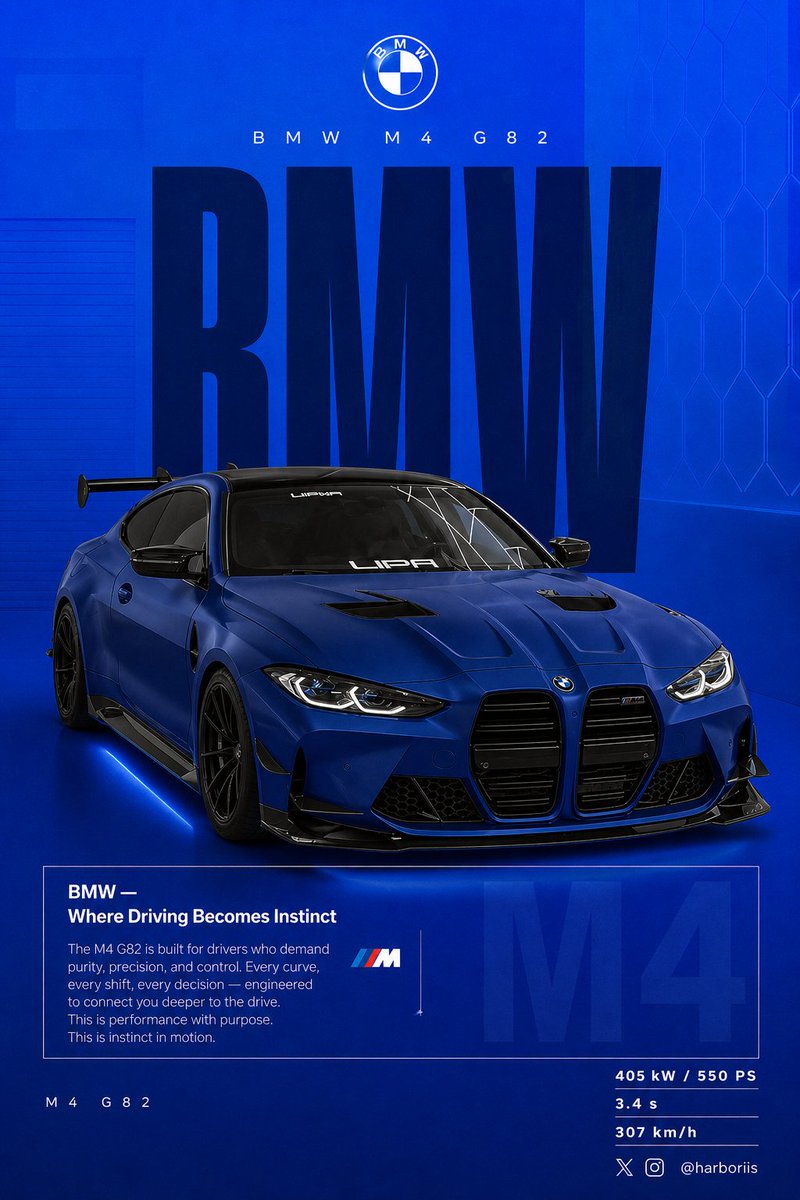 BMW Car Poster Design