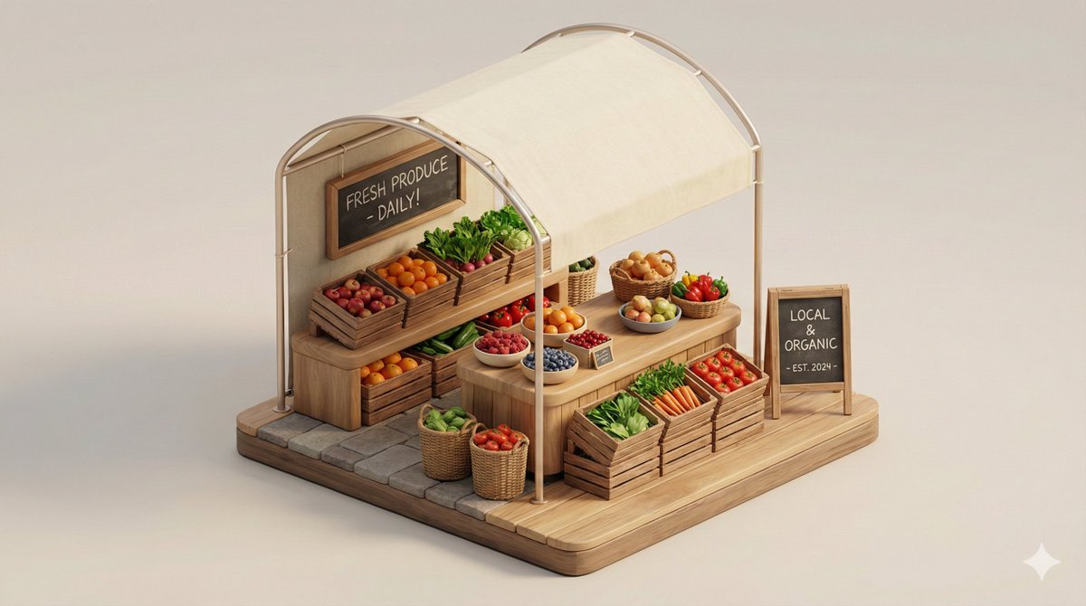Minimal 3D Coffee Shop