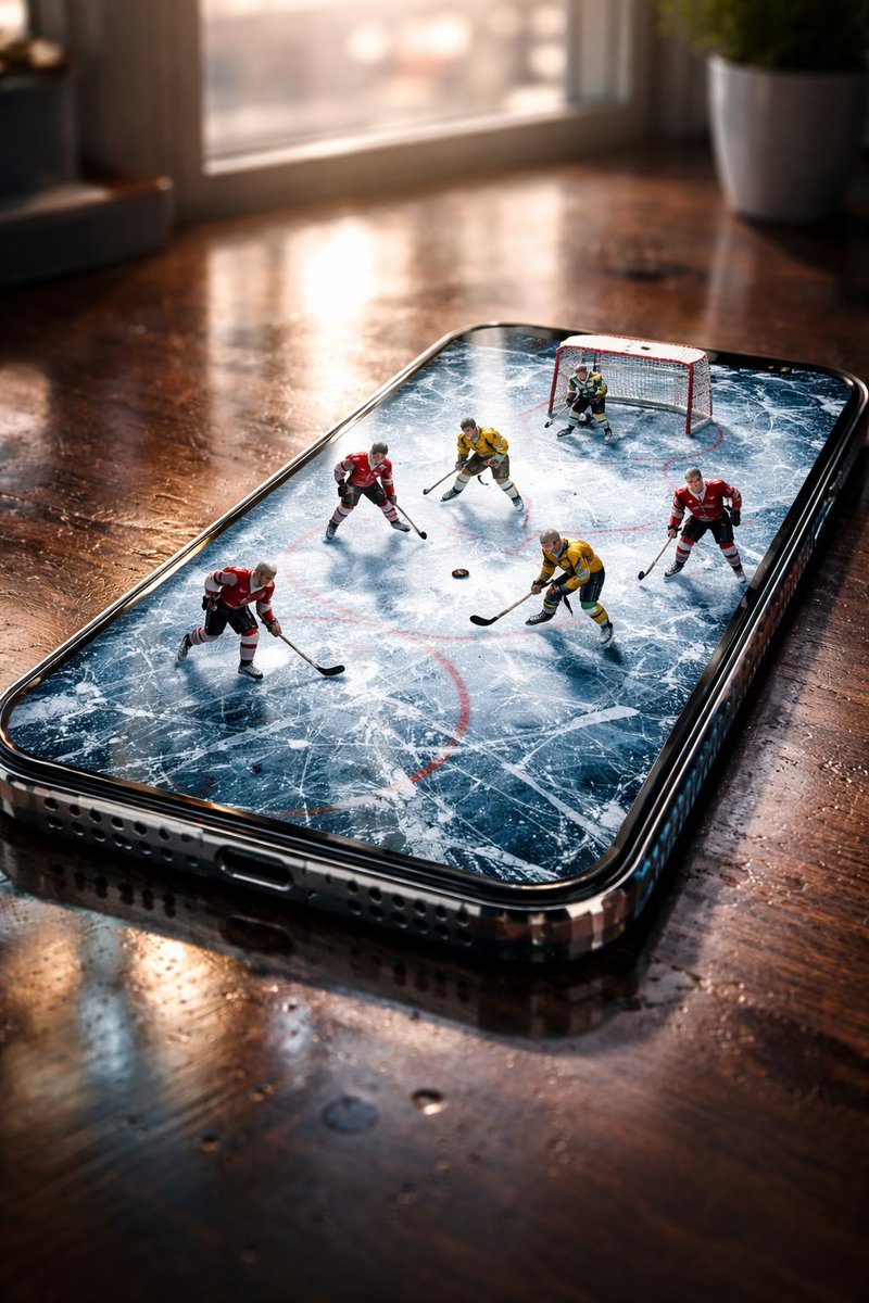Smartphone Hockey Rink Poster