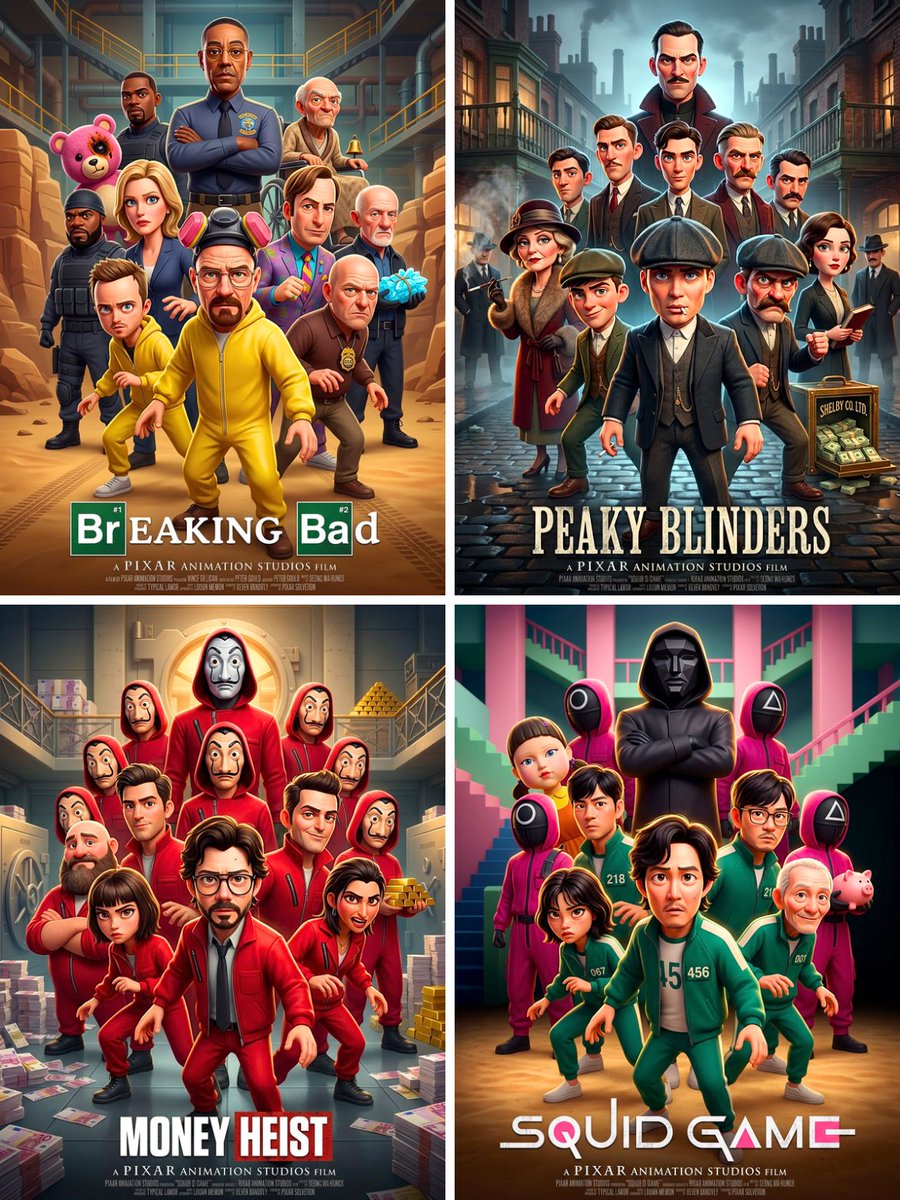 Pixar Animated Movie Poster