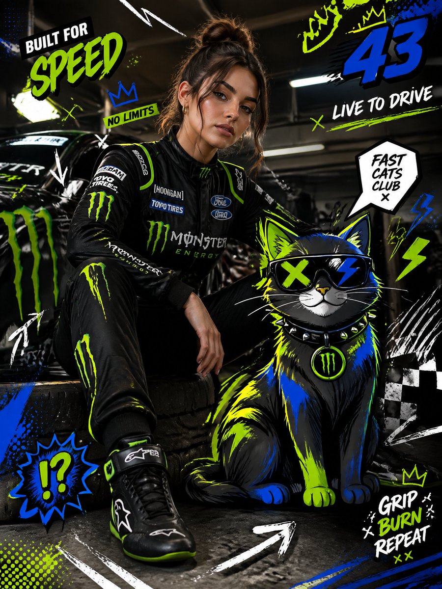 Confident Woman in Racing Gear