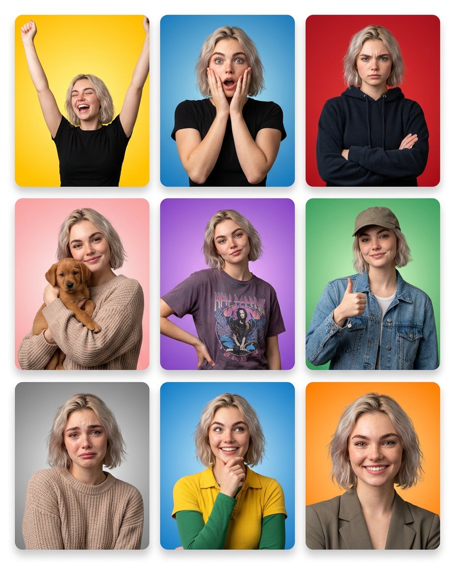 Three Panel Emotion Grid