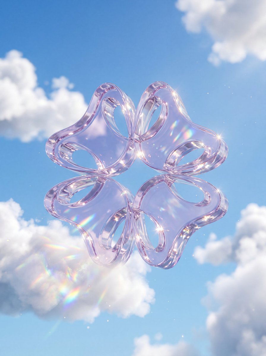 Crystal Glass Logo in Clouds