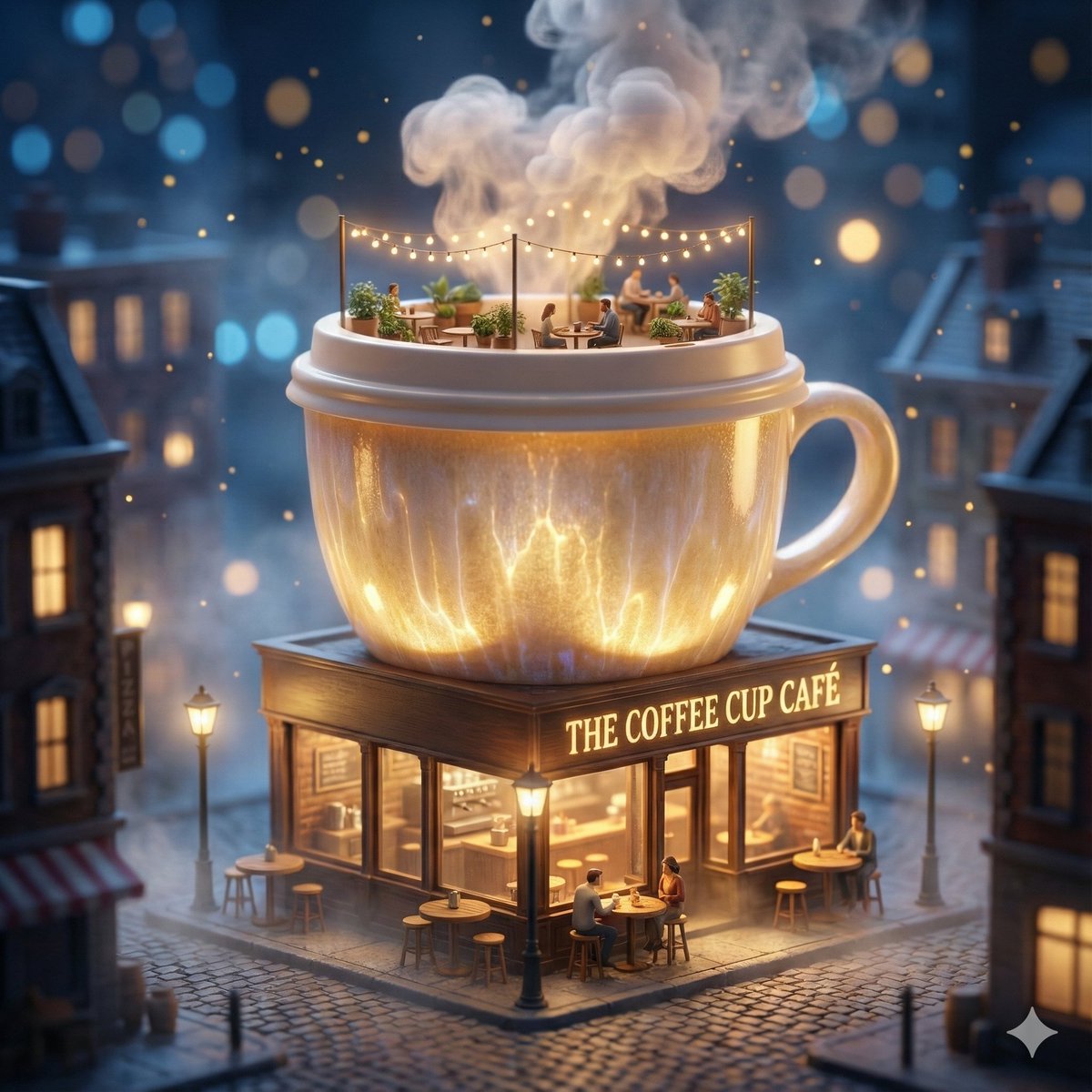 Surreal Coffee Cup City