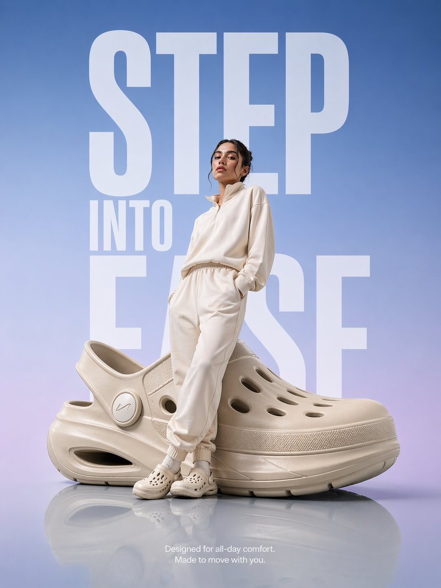 Futuristic Comfort Clog Ad