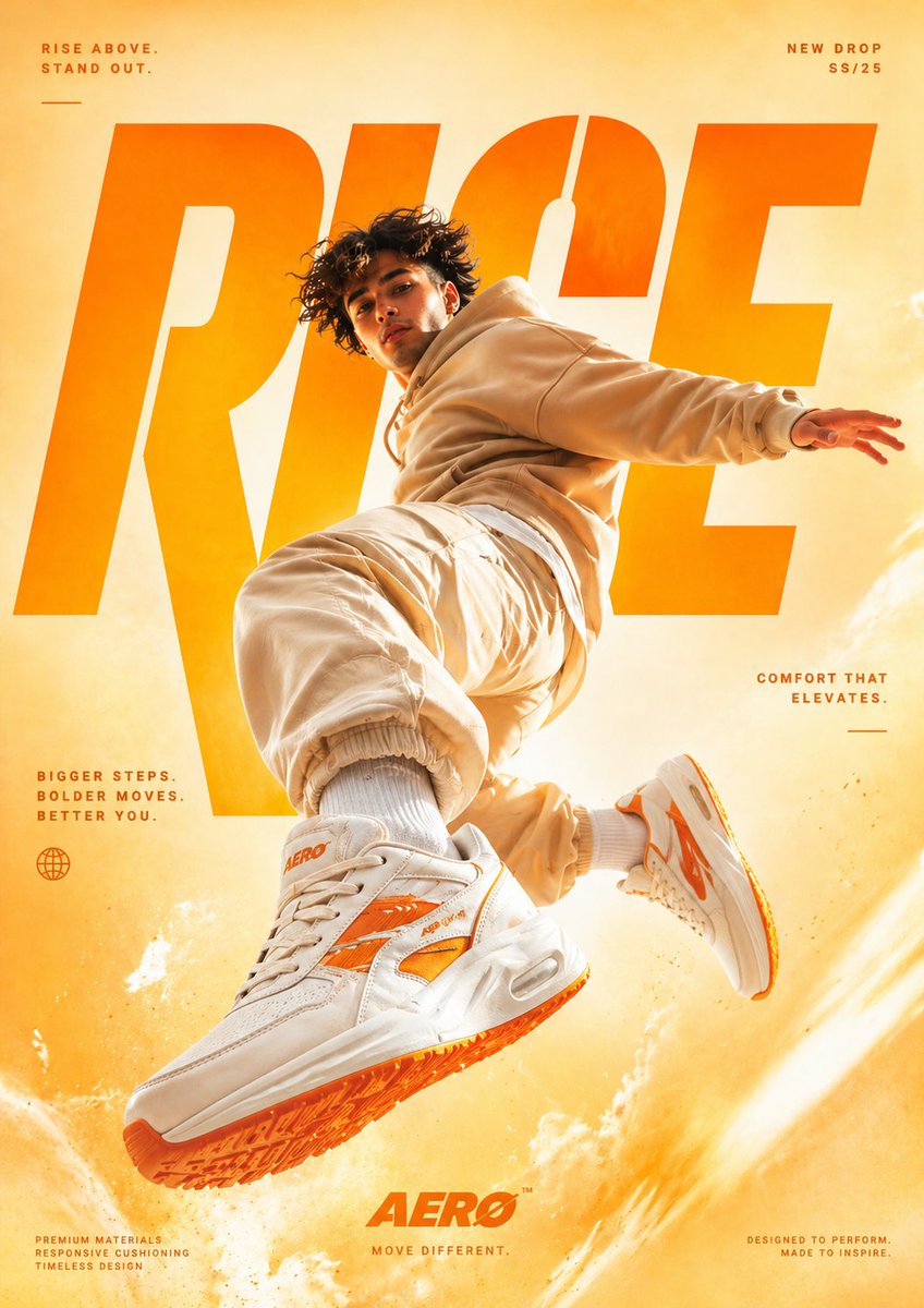 Dynamic Sneaker Ad Poster