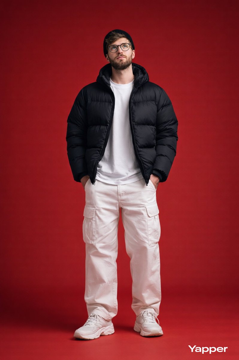 Stylish Man in Puffer Jacket