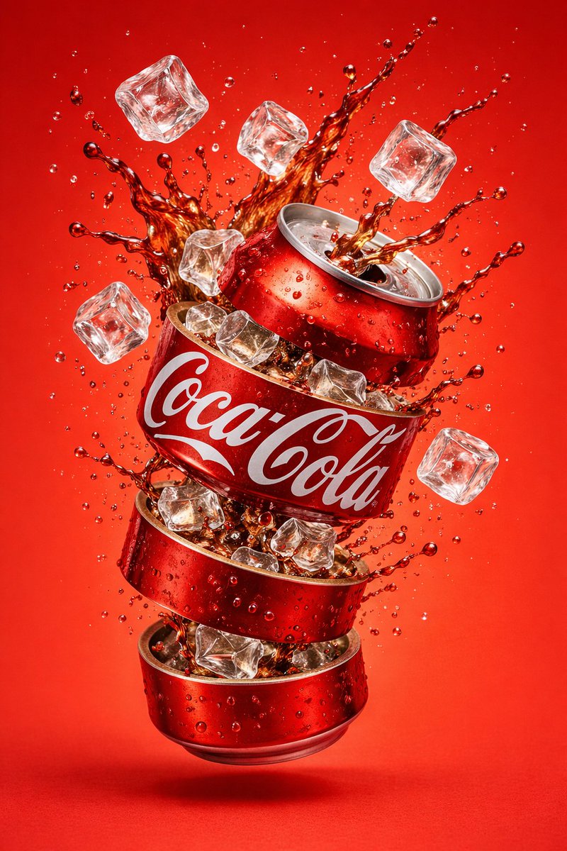 Carbonated Beverage Splash Hero Shot