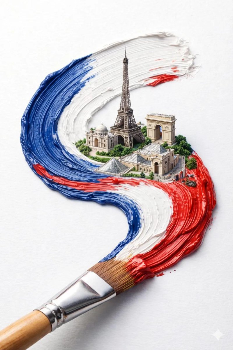 Paintbrush Painting Country Flag