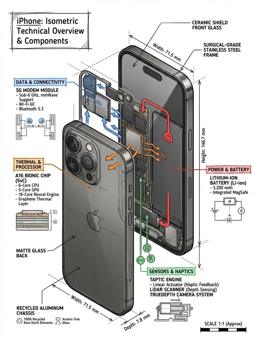 Isometric 3D Technical Infographic