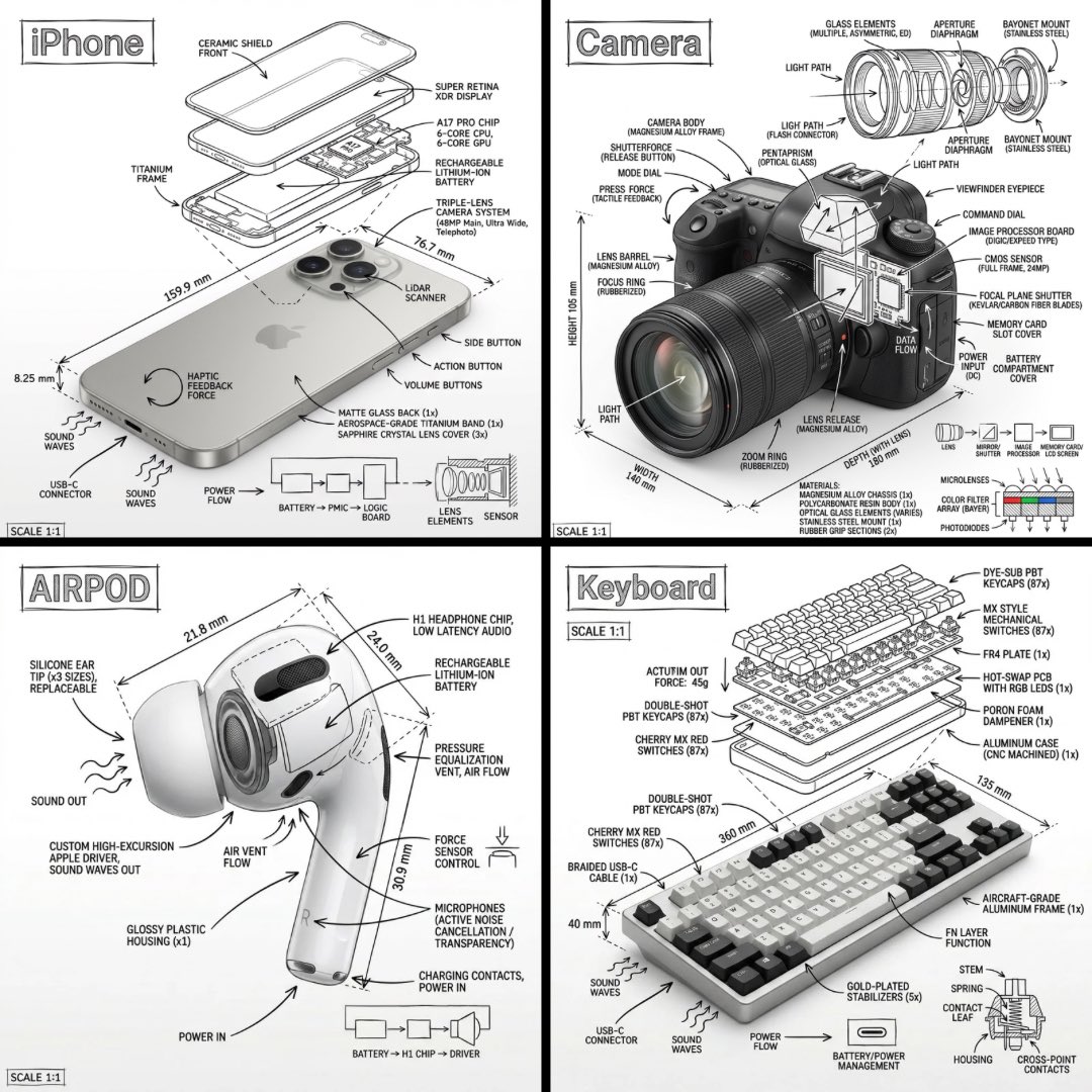 Technical Infographic of Object