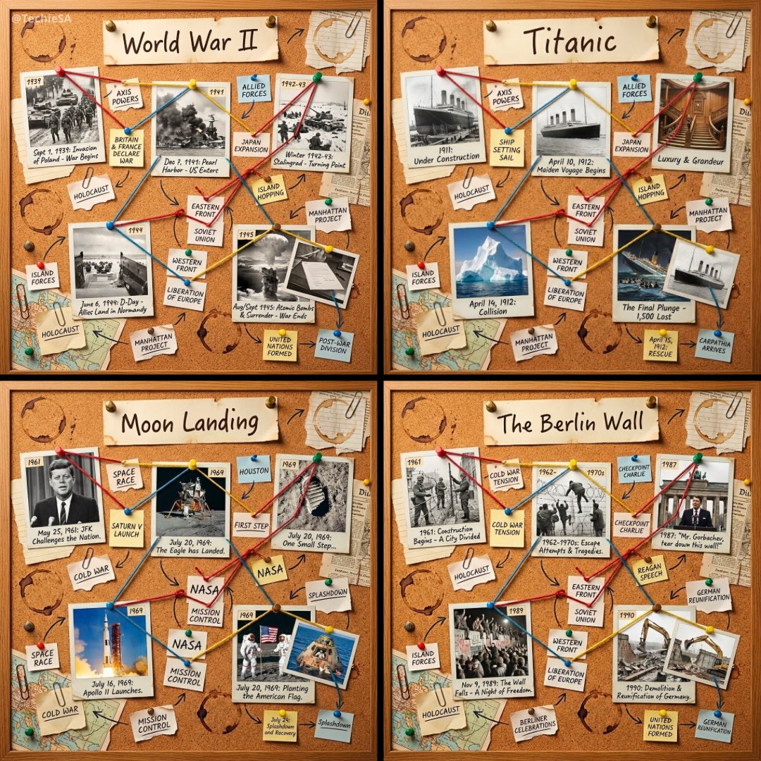 Historical Moment Cork Board