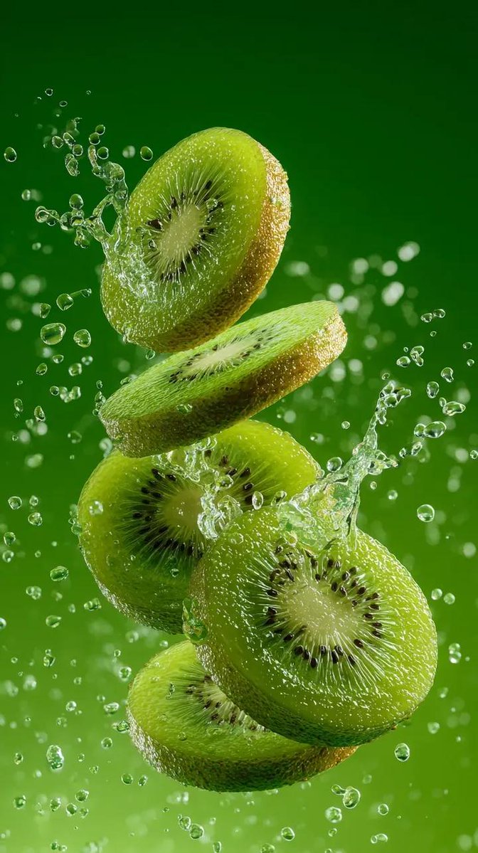Kiwi Splash Macro Photography